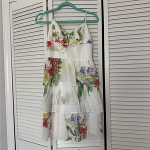 Amanda Uprichard Tiered Floral Sundress Garden Party Tea Party Sz S
